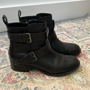 Gentle Souls-  black biker boots 9